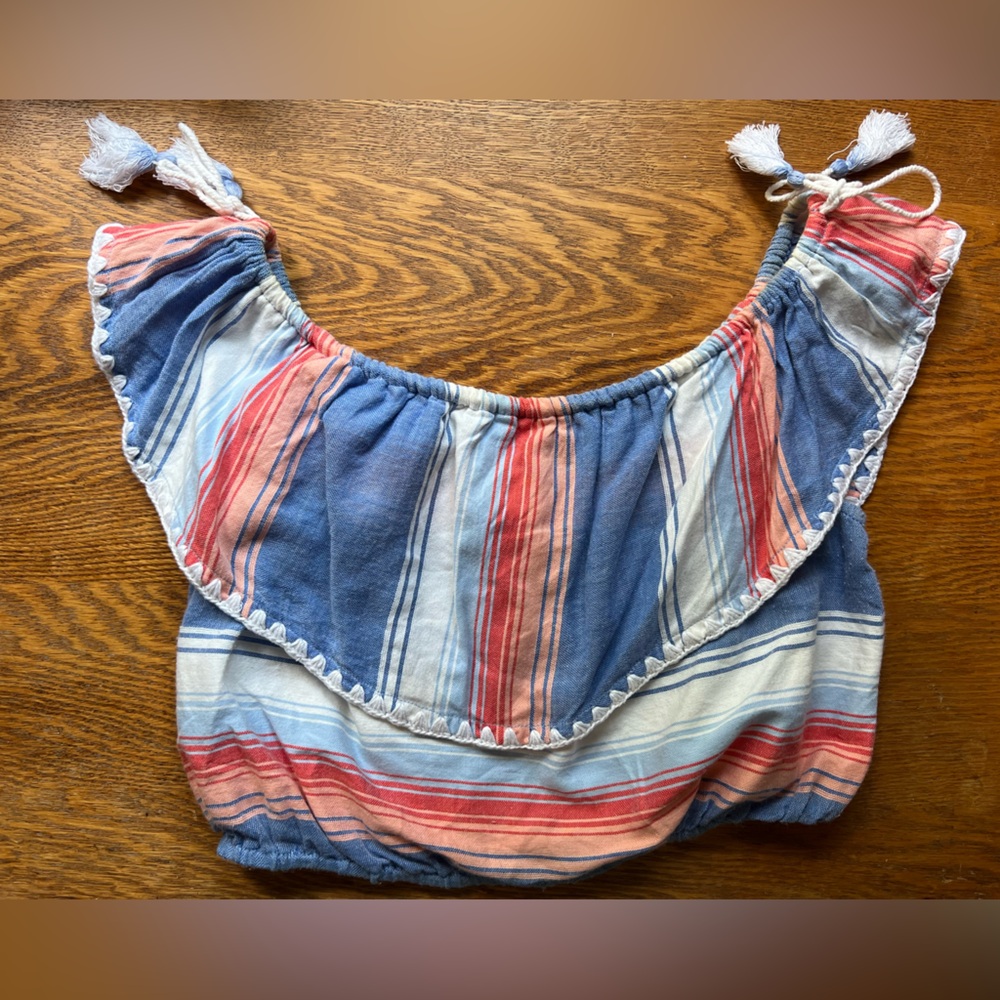 SAYLOR Multicolor Striped Off-Shoulder Top and short set